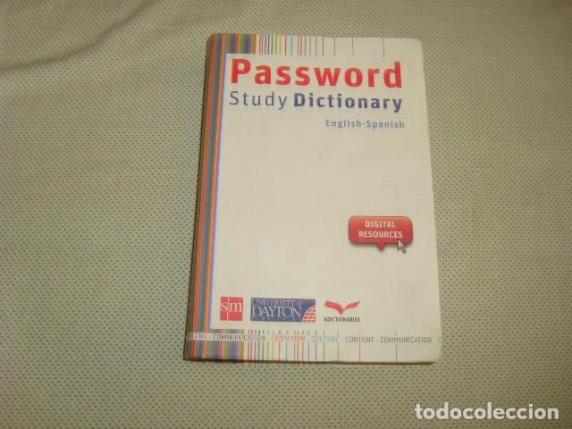 Diccionarios de segunda mano: PASSWORD STUDY DICTIONARY ENGLISH - SPANISH . DIGITAL RESOURCES. SM - Foto 1
