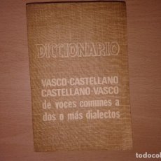 Diccionarios de segunda mano: DICCIONARIO VASCO-CASTELLANO, CASTELLANO-VASCO. Lote 132277242