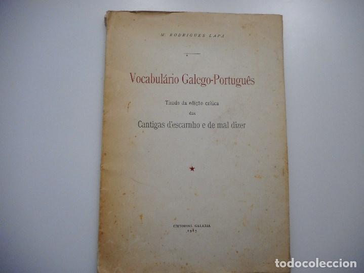 Diccionarios de segunda mano: M. RODRIGUÉZ LAPA Vocabulário Galego-Português Y91532 - Foto 1 - 144254474