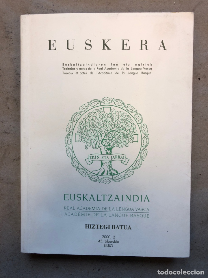 Diccionarios de segunda mano: EUSKERA HIZTEGI BATUA. EUSKALTZAINDIA 2000. - Foto 1