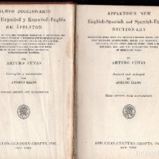 Diccionarios de segunda mano: DICCIONARIO ESPAÑOL-INGLÉS / INGLÉS - ESPAÑOL APPLETON´S (ALEJANDRO CUYÁS). Lote 156710042