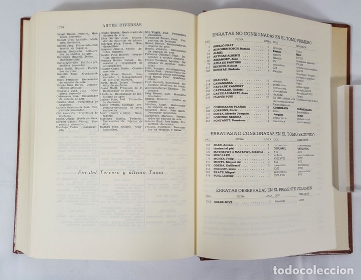 Diccionarios de segunda mano: DICCIONARIO BIOGRAFICO ARTISTAS DE CATALUÑA. FACSÍMIL. 3 TOMOS. 1989. - Foto 5 - 159178886