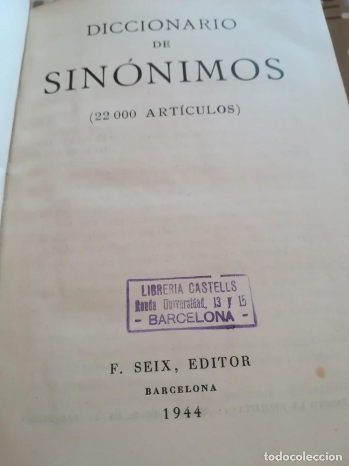Diccionarios de segunda mano: Diccionario de sin&oacute;nimos - 1944 - Foto 4