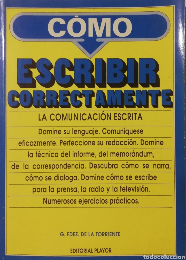 Diccionarios de segunda mano: GF TORRIENTE - COMO ESCRIBIR CORRECTAMENTE - Foto 1