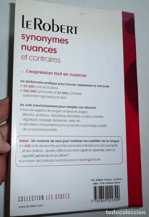 Le Robert Dictionnaire Des Synonymes Nuances Et Sold Through Direct Sale