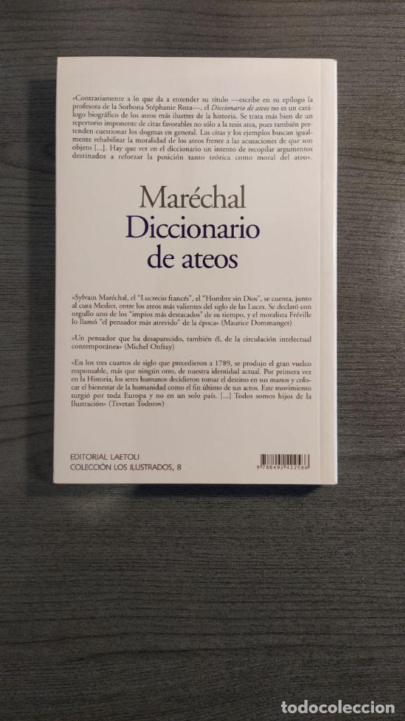 Diccionarios de segunda mano: DICCIONARIO DE ATEOS.   MAR&Eacute;CHAL .   Ed. Laetoli, - Foto 8