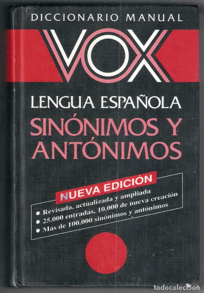 Diccionarios de segunda mano: VOX - SIN&Oacute;NIMOS Y ANT&Oacute;NIMOS - Foto 1