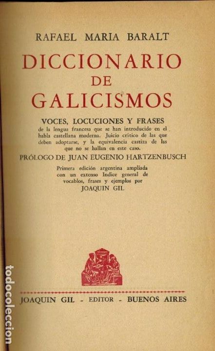 Diccionarios de segunda mano: DICCIONARIO DE GALICISMOS - Foto 1