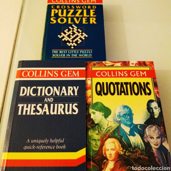 Diccionarios de segunda mano: Collins gem puzzle dictionary Quotations dictionary & thesaurus - Foto 3