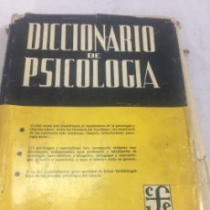 Diccionarios de segunda mano: DICCIONARIO DE PSICOLOGIA HOWARD WARREN, EDITOR FONDO DE CULTURA ECONÓMICA 1948 1ª ED. ESPAÑOL. Lote 189455485