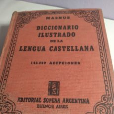Diccionarios de segunda mano: MAGNUS DICCIONARIO ILUSTRADO DE LA LENGUA CASTELLANA EDITORIAL SOPENA BUENOS AIRES ARGENTINA. Lote 191469540
