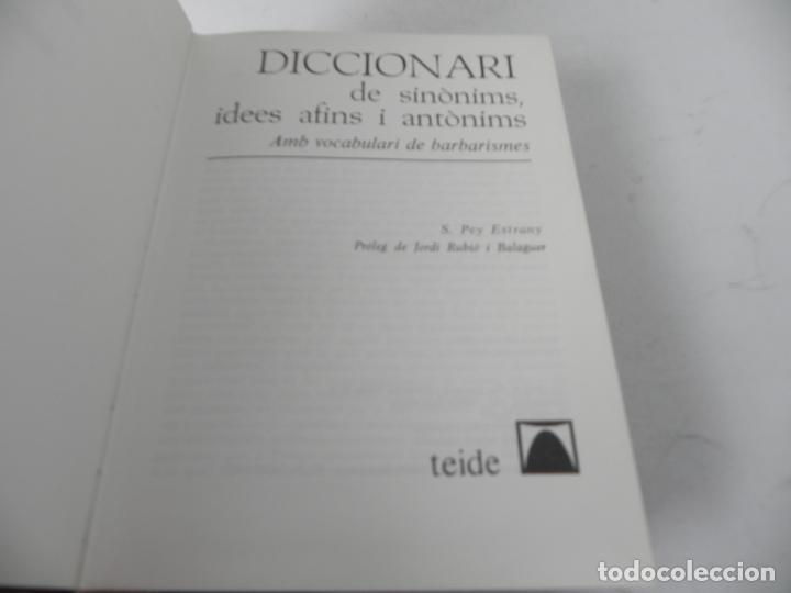 Diccionarios de segunda mano: DICCIONARI DE SIN&Ograve;NIMS I ANT&Ograve;NIMS (TEIDE-1987) - Foto 4