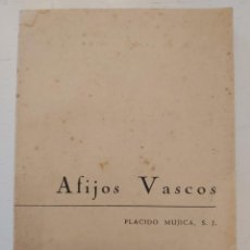 Diccionarios de segunda mano: AFIJOS VASCOS. PLACIDO MÚJICA. 1969