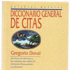 Diccionarios de segunda mano: DICCIONARIO GENERAL DE CITAS GREGORIO DOVAL 