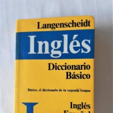 Diccionarios de segunda mano: DICCIONARIO BÁSICO LANGENSCHEIDT INGLÉS/ESPAÑOL ESPAÑOL/INGLÉS - 1985 658 PÁGINAS