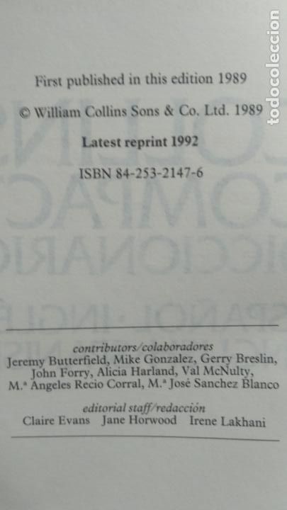 Diccionarios de segunda mano: DICCIONARIO COLLINS COMPACT/ ESPA&Ntilde;OL-INGLES - Foto 2