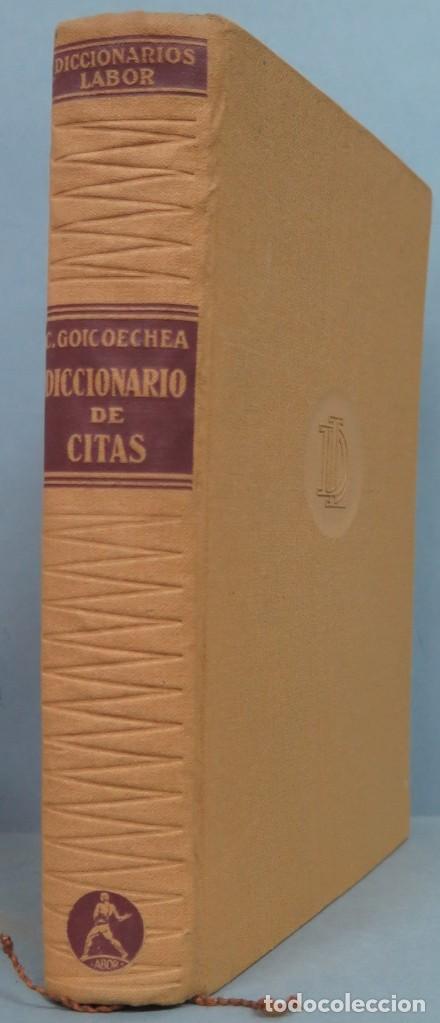 Diccionarios de segunda mano: DICCIONARIO DE CITAS. CES&Aacute;REO GOICOECHEA - Foto 1