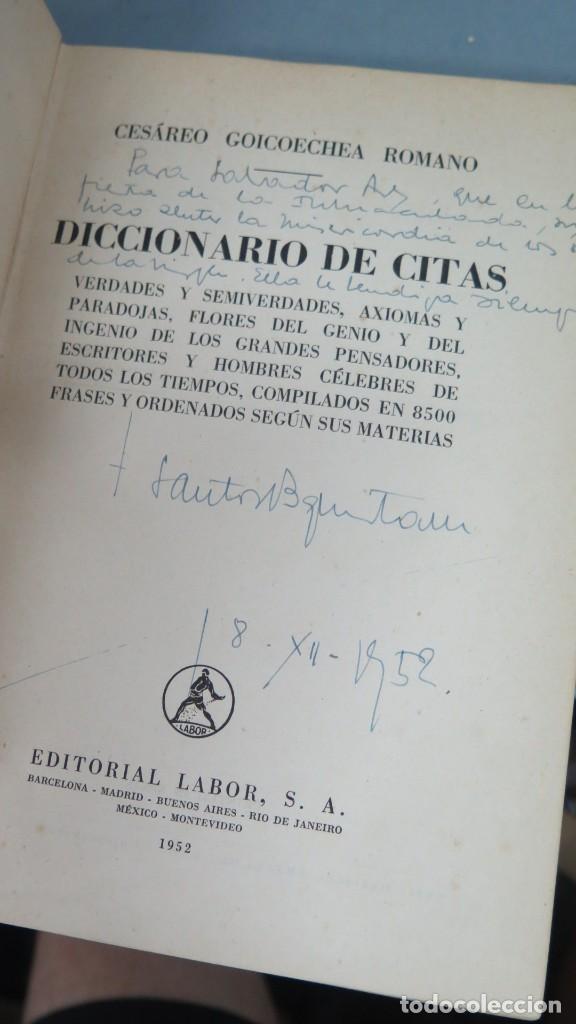Diccionarios de segunda mano: DICCIONARIO DE CITAS. CES&Aacute;REO GOICOECHEA - Foto 2
