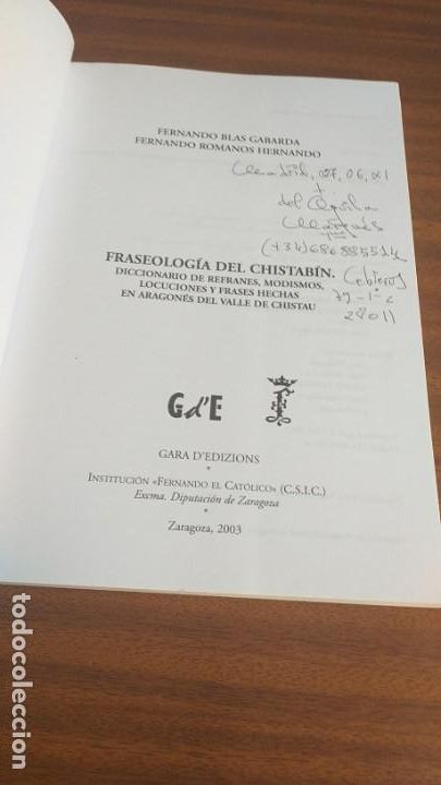 Diccionarios de segunda mano: Fraseolog&iacute;a del chistab&iacute;n - Foto 5
