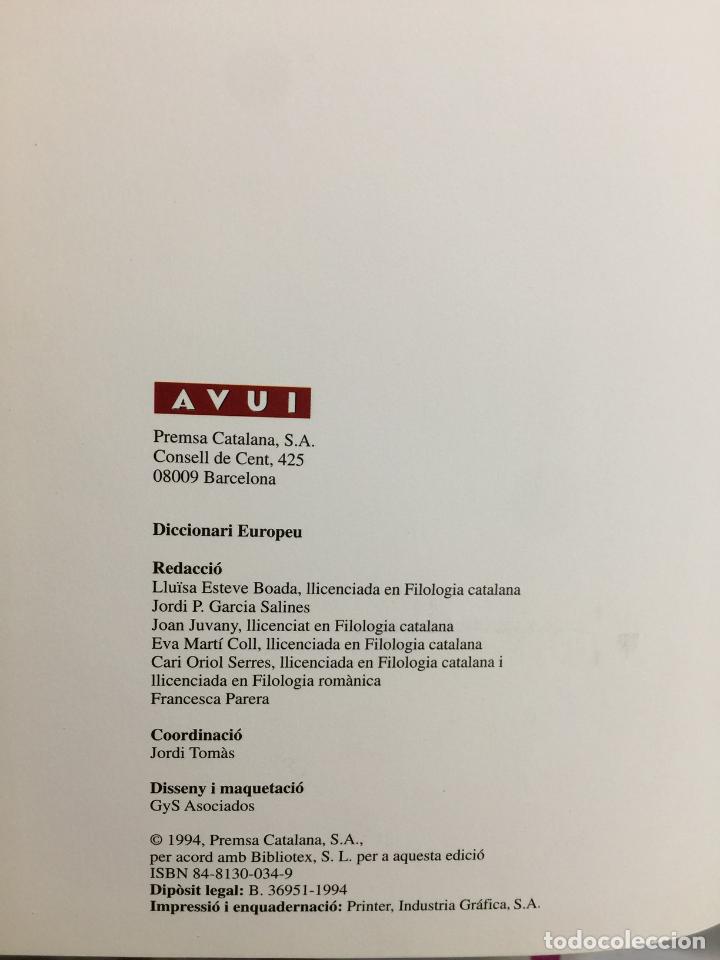 Diccionarios de segunda mano: Diccionari Europeu - Varios - Foto 2