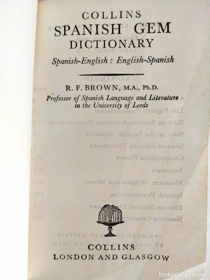 Diccionarios de segunda mano: 1969 - COLLINS SPANISH GEM DICTIONARY - Foto 1