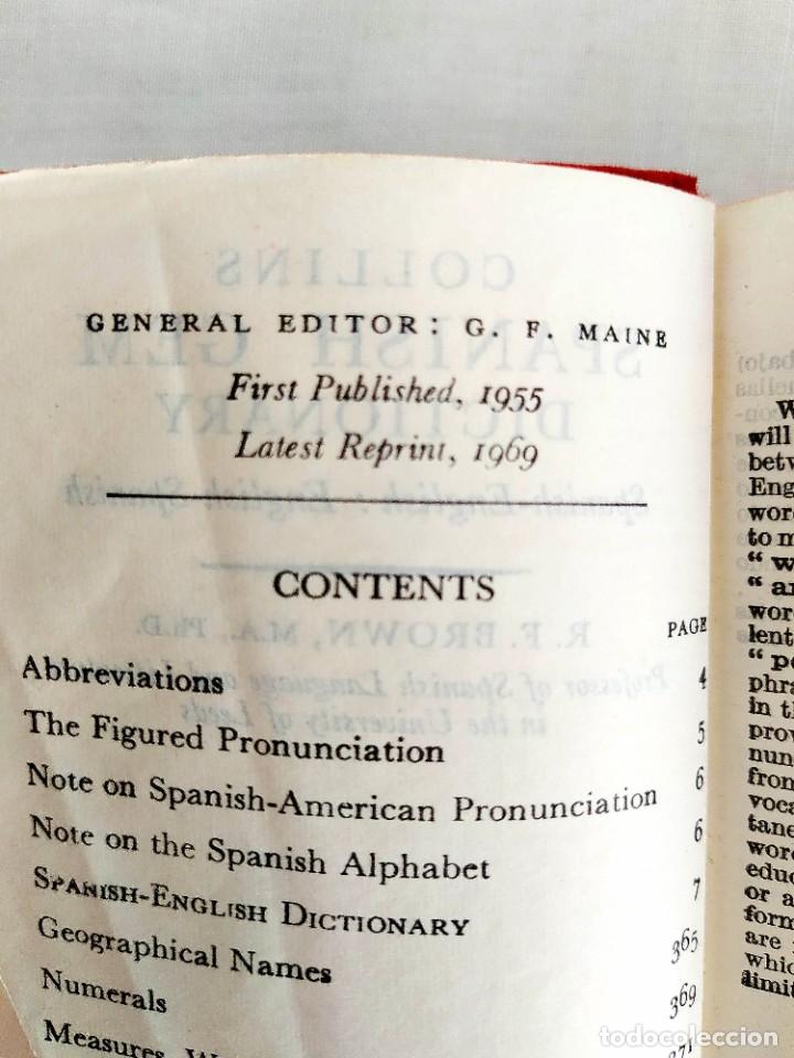 Diccionarios de segunda mano: 1969 - COLLINS SPANISH GEM DICTIONARY - Foto 3