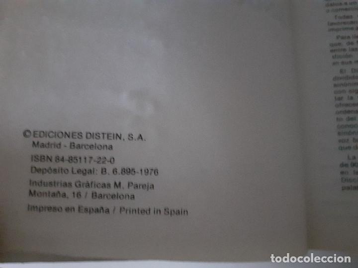 Diccionarios de segunda mano: DICCIONARIO IDEOLÓGICO MANUAL DE LA LENGUA ESPAÑOLA DISTEÍN - Foto 3 - 242446095