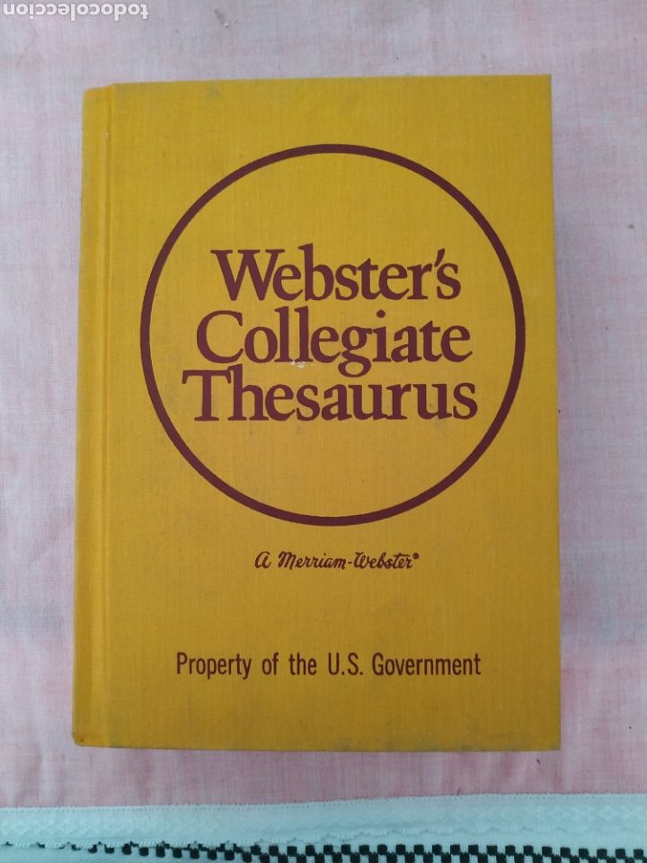 Diccionarios de segunda mano: Websters Collegiate Thesaurus 1976 USA - Foto 1