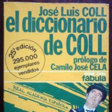 Diccionarios de segunda mano: EL DICCIONARIO DE COLL 25ª EDICIÓN (JOSÉ LUIS COLL) PLANETA 1979