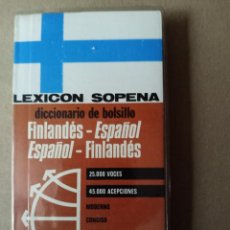 Diccionarios de segunda mano: DICCIONARIO FINLANDÉS-ESPAÑOL -- ESPAÑOL-FINLANDÉS. EDITORIAL SOPENA