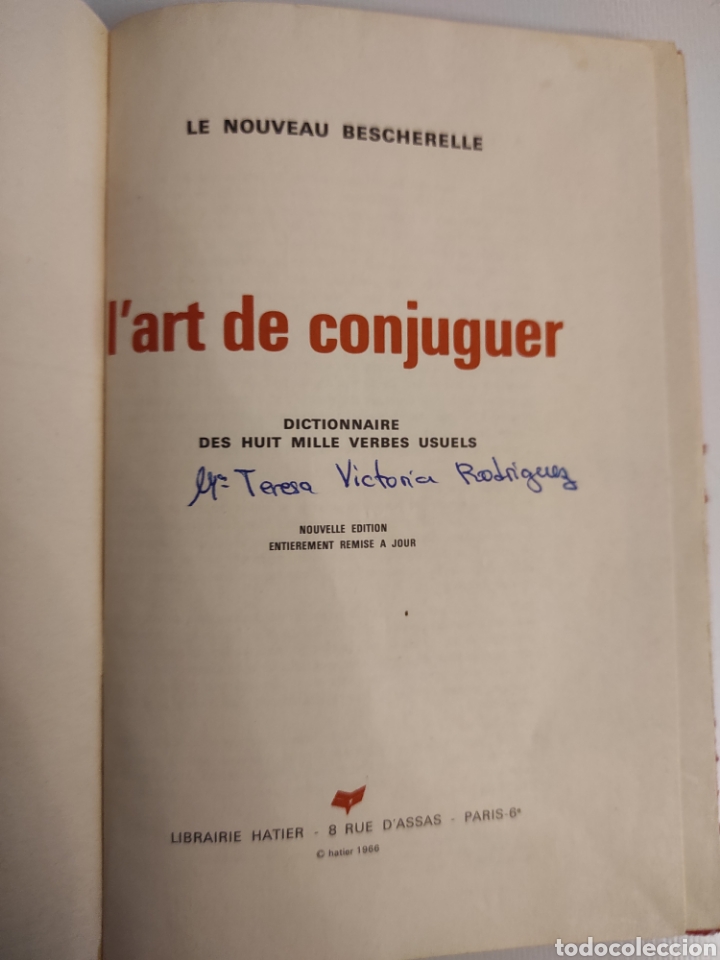 Diccionarios de segunda mano: Lart de conjuguer. Hatier (1966) - Foto 3