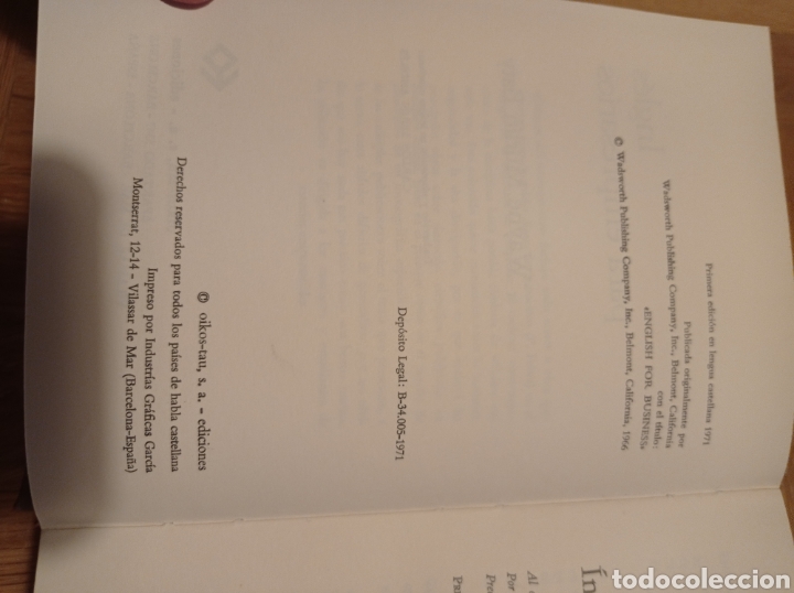 Diccionarios de segunda mano: Ingl&eacute;s para empresarios. Wayne M. Baty - Foto 4