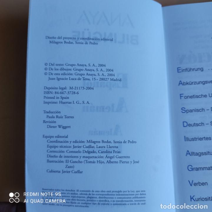 Diccionarios de segunda mano: ANAYA BILINGUE SPAN-DEUTS DEUTS-SPANIS - AA,VV. 2004. 431 PAGS. - Foto 3
