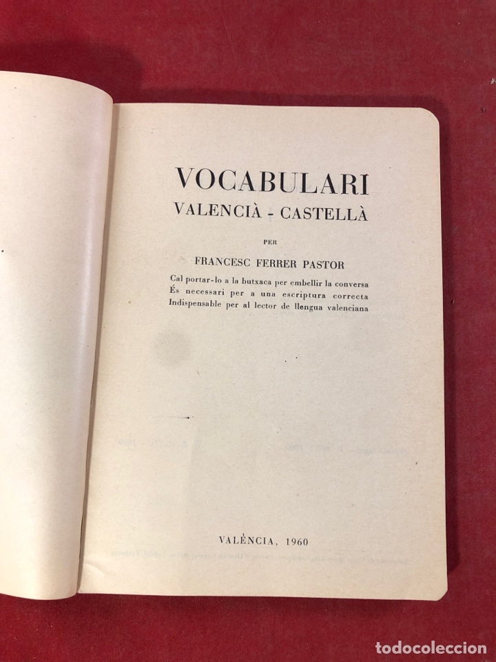 Diccionarios de segunda mano: Vocabulari valencia castella - Foto 3