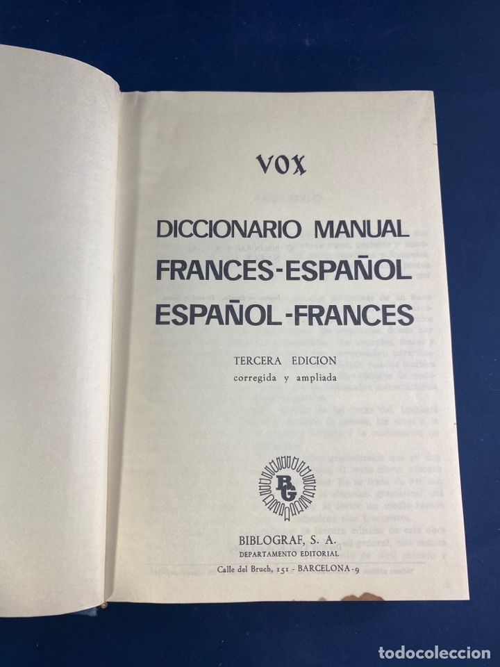 Diccionarios de segunda mano: Diccionario franc&eacute;s espa&ntilde;ol - Foto 2