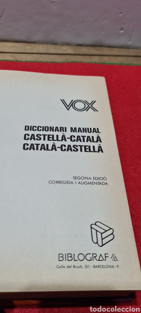 Diccionarios de segunda mano: Diccionari manual. Castell&agrave; - Catal&agrave;. Vox. - Foto 4
