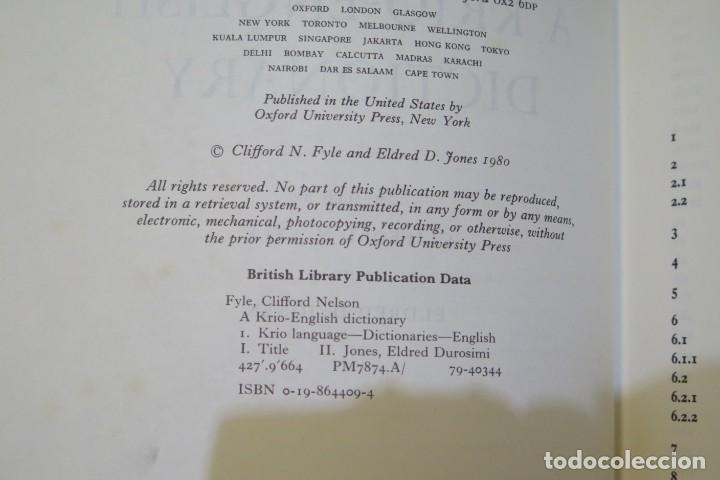 Diccionarios de segunda mano: A KRIO-ENGLISH DICTIONARY - Foto 2