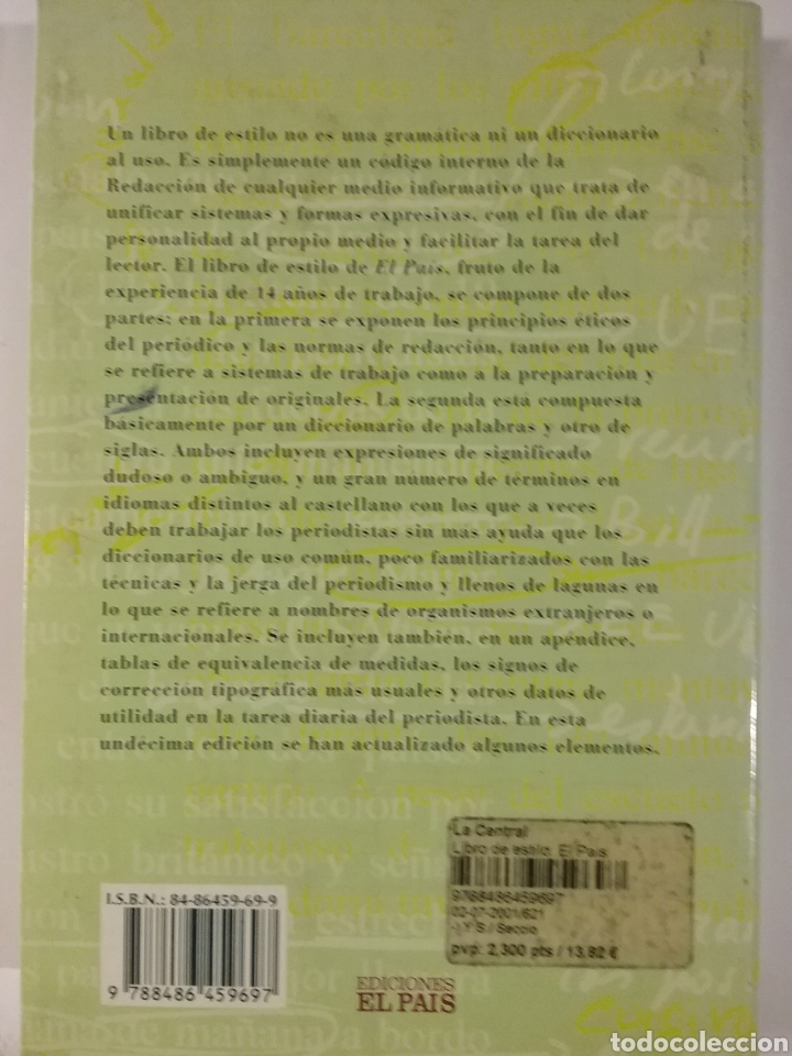 Diccionarios de segunda mano: Libro de estilo El Pa&iacute;s - Foto 2