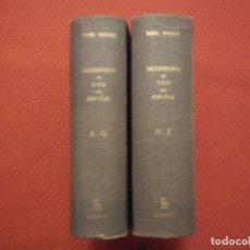 Livres d'occasion: DICCIONARIO DE USO DEL ESPAÑOL. DOS TOMOS, TOMO I (A-G), TOMO II (H-Z). MARÍA MOLINER. GREDOS, 1973.. Lote 314644148