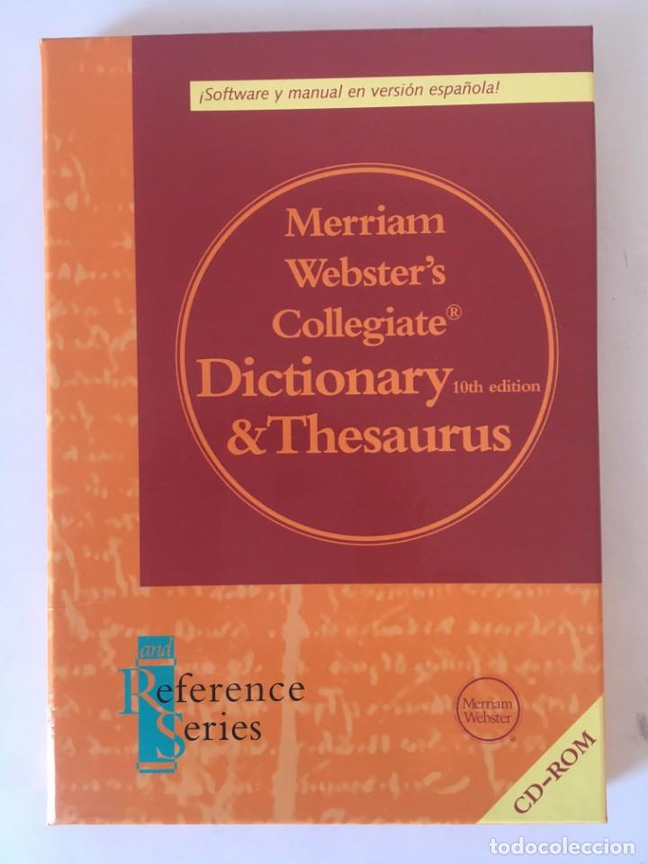 Diccionarios de segunda mano: INGL&Eacute;S. CD Merrian Websters Collegiate Dictionary & Thesaurus - Foto 1