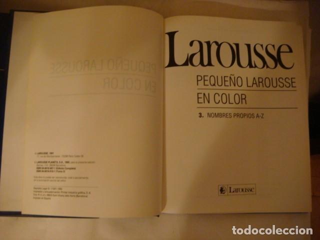 Diccionarios de segunda mano: LIBROS DE EL PEQUE&Ntilde;O LAROUSSE EN COLOR-3 LIBROS - Foto 3