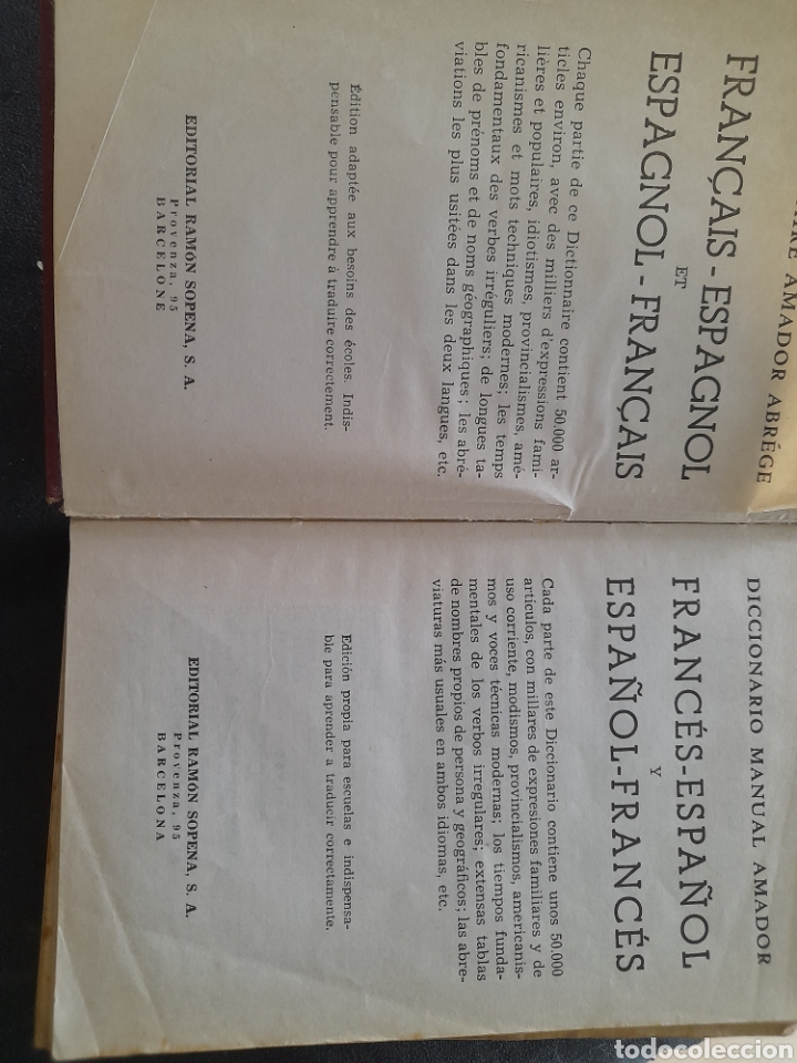 Diccionarios de segunda mano: Diccionario Franc&eacute;s Espa&ntilde;ol Franc&eacute;s. - Foto 3