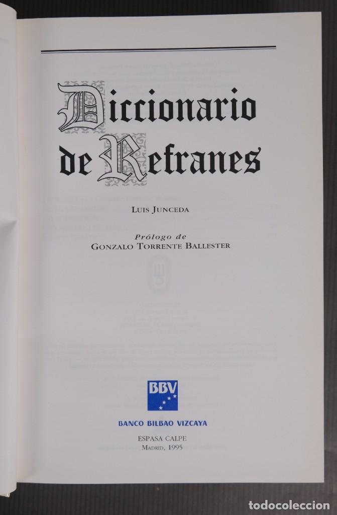 Diccionarios de segunda mano: Diccionario de refranes - Luis Junceda - Espasa Calpe 1995 - Foto 4