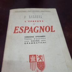 Diccionarios de segunda mano: ANTIGUA GUIA GRAMATICAL ESPAÑOL ESPAGNOL BORDAS 1953. Lote 349854799