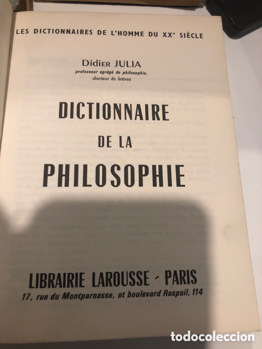 Diccionarios de segunda mano: Dictionarie de la philosophie - Foto 3