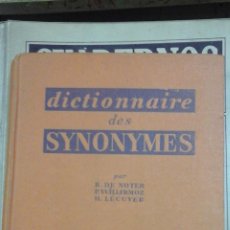 Diccionarios de segunda mano: DICCIONNAIRE DES SYNONYMES (PARÍS, 1956). Lote 366602296