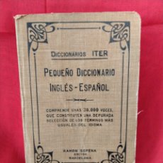 Diccionarios de segunda mano: PEQUEÑO DICCIONARIO INGLÉS - ESPAÑOL 1940.