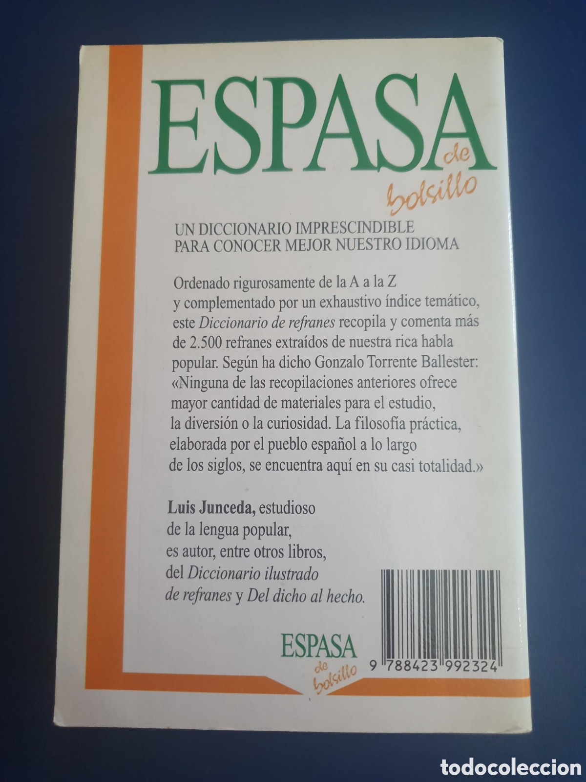 Diccionarios de segunda mano: DICCIONARIO DE REFRANES ESPASA DE BOLSILLO LUIS JUNCEDA - Foto 2