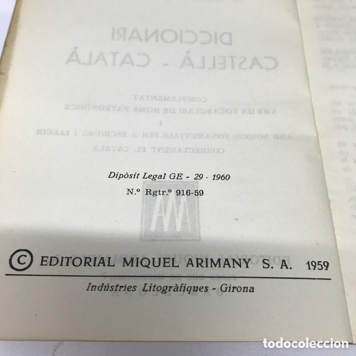 Diccionarios de segunda mano: DICCIONARI CASTELLA- CATALA 1959 - Foto 5