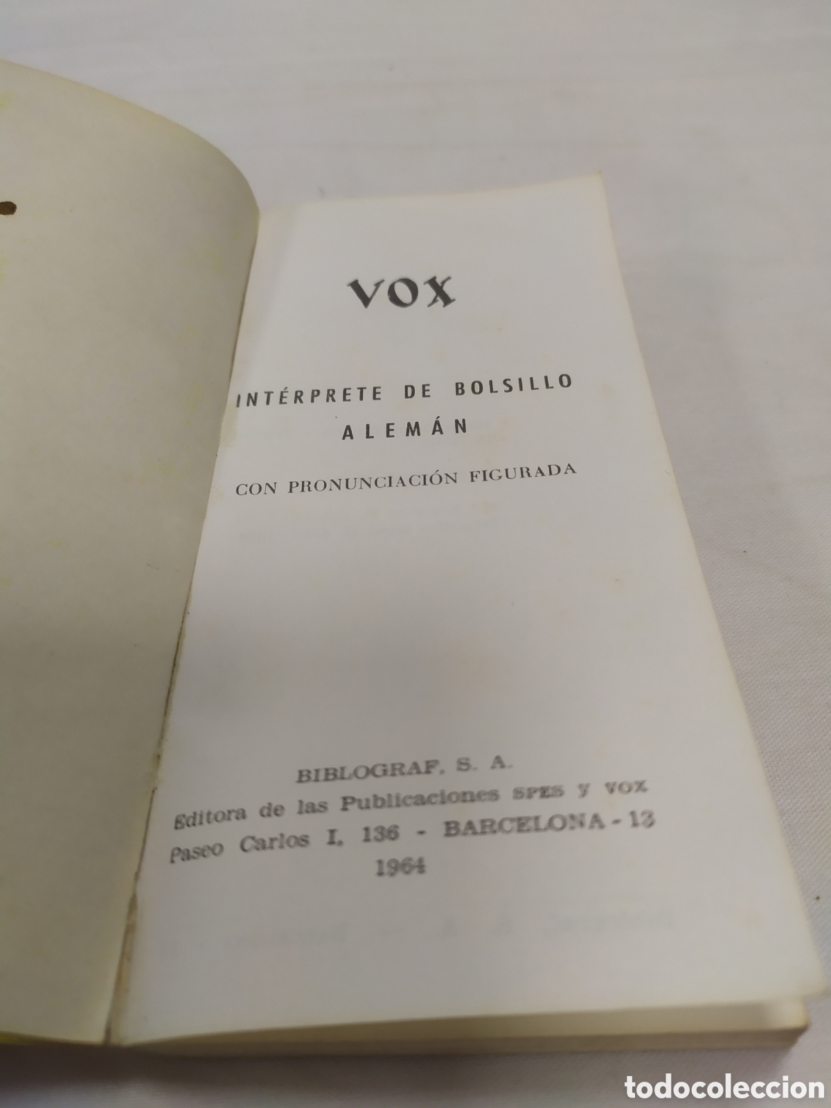 Diccionarios de segunda mano: Alem&aacute;n, Int&eacute;rprete de bolsillo. Vox, 1964 - Foto 3